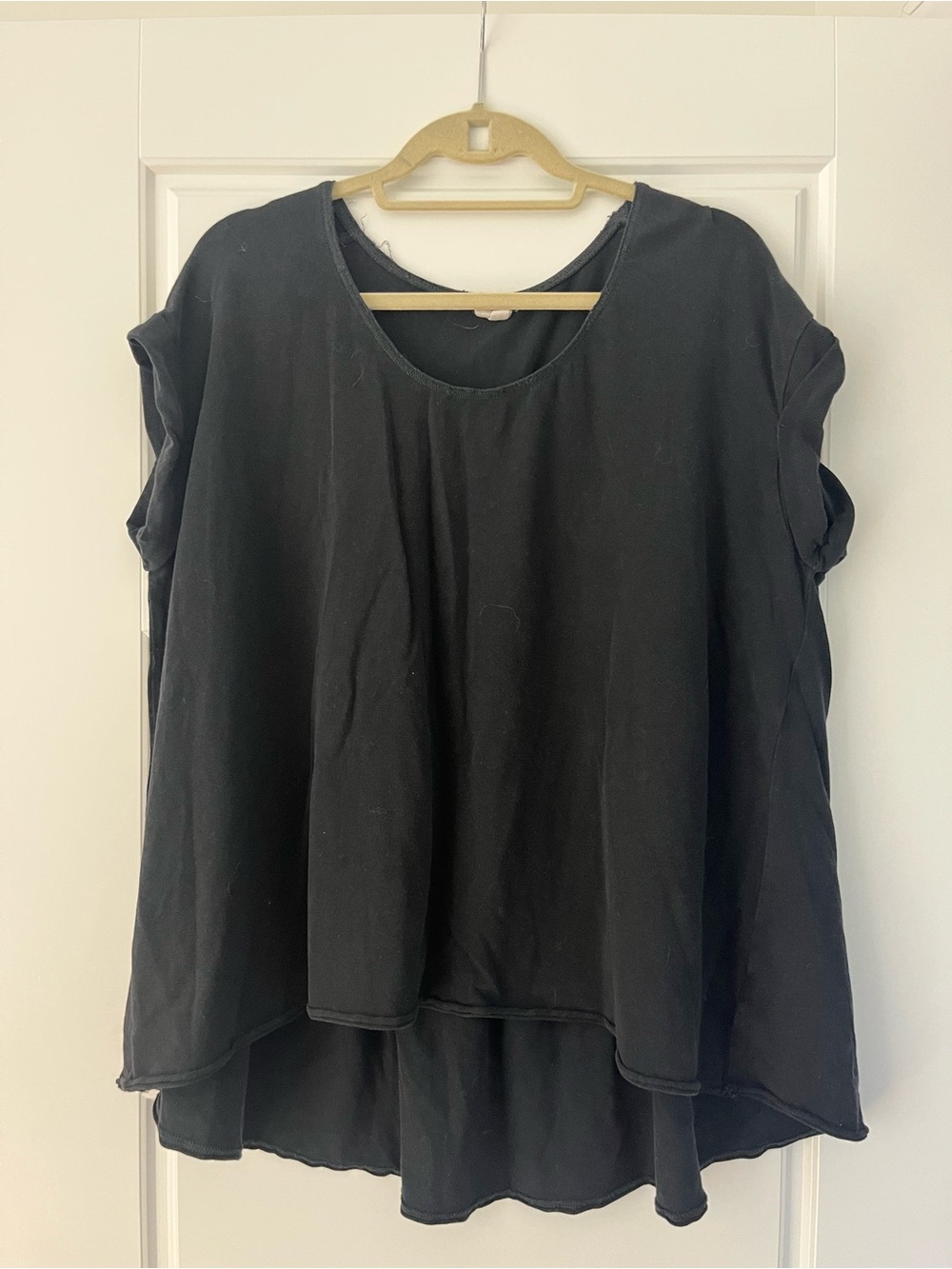 We The Free Black Relaxed Short Sleeve Tunic